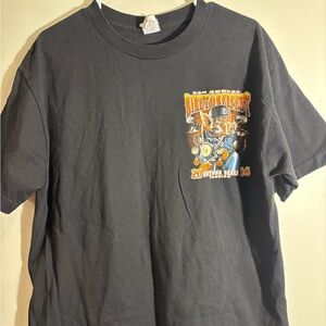 Biketoberfest Daytona Beach 2014 Pig Graphic Black Men's  L Cotton T-Shirt